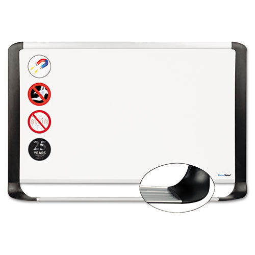 Porcelain Magnetic Dry Erase Board, 48x96, White-silver