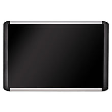 Load image into Gallery viewer, Black Fabric Bulletin Board, 48 X 72, Silver-black
