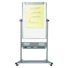 Load image into Gallery viewer, Magnetic Reversible Mobile Easel, Vertical Orientation, 35.4&quot; X 47.2&quot;, Board, 80&quot; Tall Easel, White-silver
