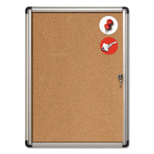 Load image into Gallery viewer, Slim-line Enclosed Cork Bulletin Board, 28 X 38, Aluminum Case
