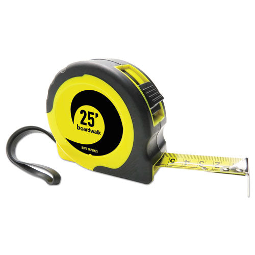 Easy Grip Tape Measure, 25 Ft, Plastic Case, Black And Yellow, 1-16