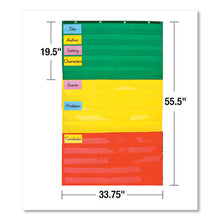 Load image into Gallery viewer, Adjustable Tri-section Pocket Chart With 18 Color Cards, Guide, 33.75 X 55.5
