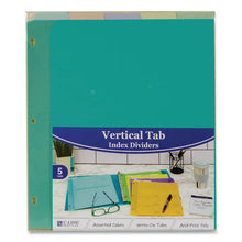 Load image into Gallery viewer, Index Dividers With Vertical Tab, 5-tab, 11.5 X 10, Assorted, 1 Set
