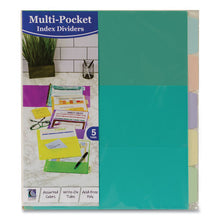 Load image into Gallery viewer, Index Dividers With Multi-pockets, 5-tab, 11.5 X 10, Assorted, 1 Set
