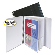 Load image into Gallery viewer, Eight-pocket Portfolio With Security Flap, Polypropylene, 8 1-2 X 11, Black

