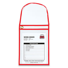 Load image into Gallery viewer, 1-pocket Shop Ticket Holder W-strap And Red Stitching, 75-sheet, 9 X 12, 15-box
