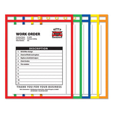 Load image into Gallery viewer, Stitched Shop Ticket Holders, Neon, Assorted 5 Colors, 75&quot;, 9 X 12, 10-pack
