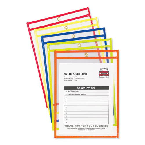 Stitched Shop Ticket Holders, Neon, Assorted 5 Colors, 75