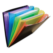 Load image into Gallery viewer, Rainbow Document Sorter-case, 5&quot; Expansion, 5 Sections, Letter Size, Black-multicolor
