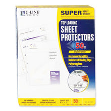Load image into Gallery viewer, Super Heavyweight Polypropylene Sheet Protectors, Clear, 2&quot;, 11 X 8 1-2, 50-bx
