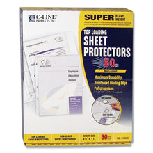 Load image into Gallery viewer, Super Heavyweight Poly Sheet Protectors, Non-glare, 2&quot;, 11 X 8 1-2, 50-bx
