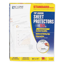 Load image into Gallery viewer, Standard Weight Polypropylene Sheet Protectors, Clear, 2&quot;, 11 X 8 1-2, 50-bx
