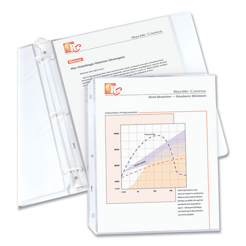 Standard Weight Polypropylene Sheet Protectors, Clear, 2
