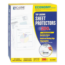 Load image into Gallery viewer, Economy Weight Poly Sheet Protectors, Reduced Glare, 2&quot;, 11 X 8 1-2, 200-bx
