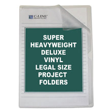 Load image into Gallery viewer, Deluxe Vinyl Project Folders, Legal Size, Clear, 50-box
