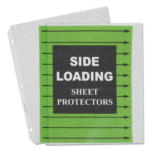 Side Loading Polypropylene Sheet Protectors, Clear, 2