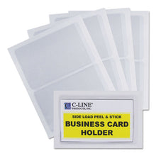 Load image into Gallery viewer, Self-adhesive Business Card Holders, Side Load, 2 X 3 1-2, Clear, 10-pack
