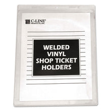 Load image into Gallery viewer, Clear Vinyl Shop Ticket Holders, Both Sides Clear, 15 Sheets, 8 1-2 X 11, 50-bx
