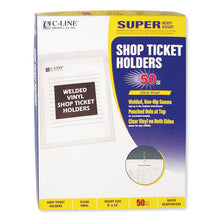 Load image into Gallery viewer, Clear Vinyl Shop Ticket Holders, Both Sides Clear, 50 Sheets, 9 X 12, 50-box
