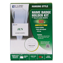 Load image into Gallery viewer, Specialty Name Badge Holder Kits, 4 X 3, Horizontal Orientation, White, 50-box
