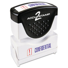 Load image into Gallery viewer, Pre-inked Shutter Stamp, Red-blue, Confidential, 1 5-8 X 1-2
