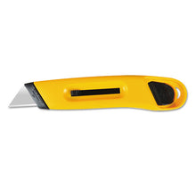 Load image into Gallery viewer, Plastic Utility Knife With Retractable Blade And Snap Closure, Yellow
