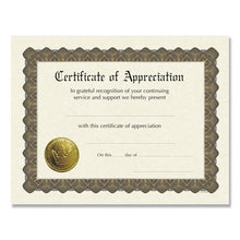 Load image into Gallery viewer, Ready-to-use Certificates, 11 X 8.5, Ivory-brown, Appreciation, 6-pack
