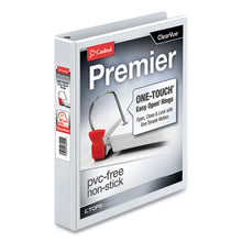 Load image into Gallery viewer, Premier Easy Open Clearvue Locking Slant-d Ring Binder, 3 Rings, 1&quot; Capacity, 11 X 8.5, White
