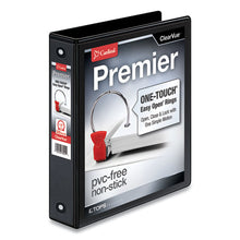 Load image into Gallery viewer, Premier Easy Open Clearvue Locking Round Ring Binder, 3 Rings, 1.5&quot; Capacity, 11 X 8.5, Black
