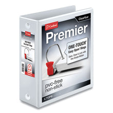 Load image into Gallery viewer, Premier Easy Open Clearvue Locking Round Ring Binder, 3 Rings, 3&quot; Capacity, 11 X 8.5, White
