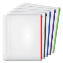 Load image into Gallery viewer, Expanding Zipper Binder Pocket, 11 X 8.5, Assorted Colors, 5-pack
