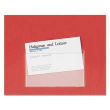 Load image into Gallery viewer, Hold It Poly Business Card Pocket, Top Load, 3 3-4 X 2 3-8, Clear, 10-pack
