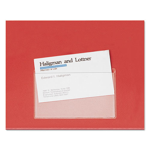 Hold It Poly Business Card Pocket, Top Load, 3 3-4 X 2 3-8, Clear, 10-pack