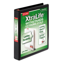 Load image into Gallery viewer, Xtralife Clearvue Non-stick Locking Slant-d Ring Binder, 3 Rings, 1&quot; Capacity, 11 X 8.5, Black
