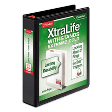Load image into Gallery viewer, Xtralife Clearvue Non-stick Locking Slant-d Ring Binder, 3 Rings, 1.5&quot; Capacity, 11 X 8.5, Black
