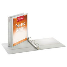Load image into Gallery viewer, Treated Binder Clearvue Locking Round Ring Binder, 3 Rings, 1.5&quot; Capacity, 11 X 8.5, White
