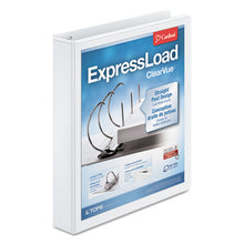 Load image into Gallery viewer, Expressload Clearvue Locking D-ring Binder, 3 Rings, 1.5&quot; Capacity, 11 X 8.5, White
