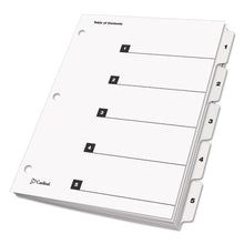 Load image into Gallery viewer, Onestep Printable Table Of Contents And Dividers, 5-tab, 1 To 5, 11 X 8.5, White, 1 Set
