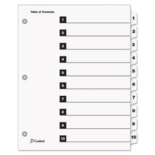 Load image into Gallery viewer, Onestep Printable Table Of Contents And Dividers, 10-tab, 1 To 10, 11 X 8.5, White, 1 Set
