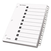 Load image into Gallery viewer, Onestep Printable Table Of Contents And Dividers, 10-tab, 1 To 10, 11 X 8.5, White, 1 Set
