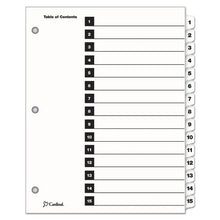 Load image into Gallery viewer, Onestep Printable Table Of Contents And Dividers, 15-tab, 1 To 15, 11 X 8.5, White, 1 Set

