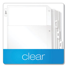 Load image into Gallery viewer, Poly Ring Binder Pockets, 11 X 8.5, Clear, 5-pack
