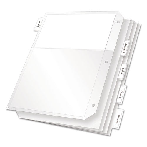 Poly Ring Binder Pockets, 11 X 8.5, Clear, 5-pack