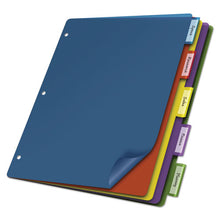 Load image into Gallery viewer, Poly Index Dividers, 5-tab, 11 X 8.5, Assorted, 4 Sets
