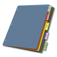 Load image into Gallery viewer, Poly Index Dividers, 5-tab, 11 X 8.5, Assorted, 4 Sets
