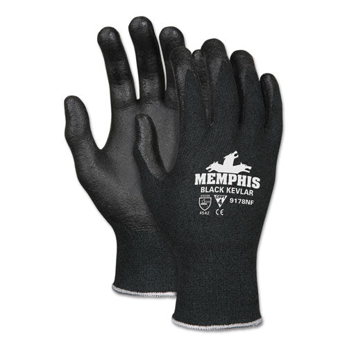 Kevlar Gloves 9178nf, Kevlar-nitrile Foam, Black, Large