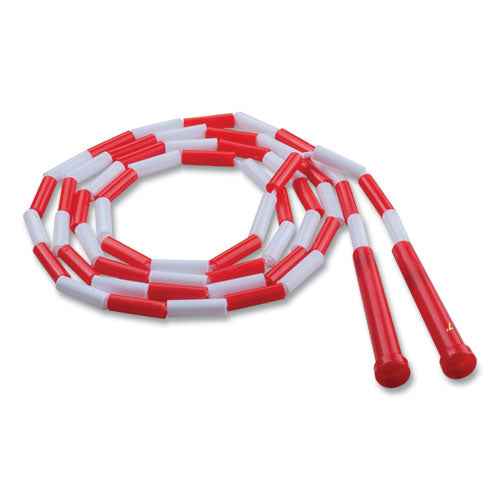 Segmented Plastic Jump Rope, 7ft, Red-white