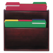 Load image into Gallery viewer, Hardwood Double Wall File, Letter, Two Pocket, Mahogany
