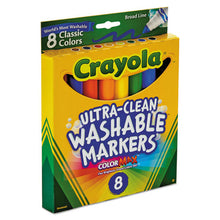 Load image into Gallery viewer, Ultra-clean Washable Markers, Broad Bullet Tip, Assorted Colors, 8-pack
