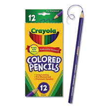 Load image into Gallery viewer, Long-length Colored Pencil Set, 3.3 Mm, 2b (#1), Assorted Lead-barrel Colors, Dozen
